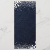 Denim Diamonds Bling Klasse Elegante Verjaardagsfe Menu (Achterkant)