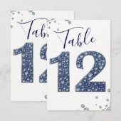 Denim & Diamonds Bling Schittering Tafelnummer 12 (Voorkant / Achterkant)