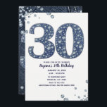 Denim & Diamonds Bling Sparkle 30TH 30 Birthday Kaart<br><div class="desc">aangepaste uitnodiging</div>