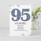Denim & Diamonds Bling Sparkle 95e verjaardag Kaart (Staand voorkant)