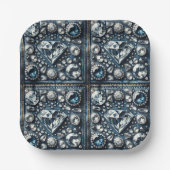 Denim & Diamonds Bling Sweet 16 Verjaardagsfeest Papieren Bordje (Voorkant)