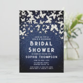 Denim Diamonds Bling Vlinders Vrijgezellenfeest Kaart (Staand voorkant)