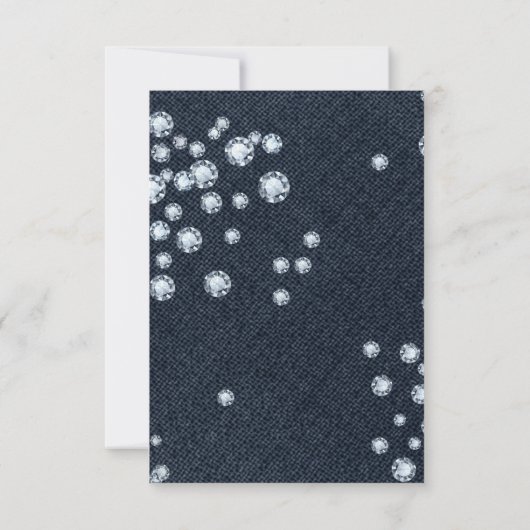 Denim & Diamonds Blue Jeans Bling Glam RSVP (Achterkant)