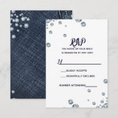 Denim & Diamonds Blue Jeans Bling Glam RSVP (Voorkant / Achterkant)