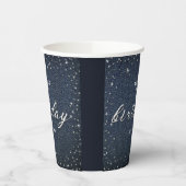 Denim Diamonds Blue Navy elke dag van de zondag Papieren Bekers (Links)