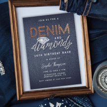 Denim Diamonds Brass Rhinestones Birthday Party