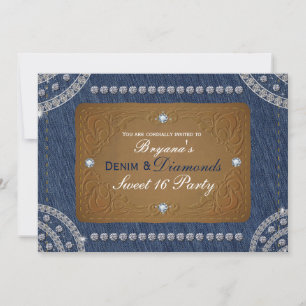 Denim & Diamonds Broek Label Feest Uitnodigingen