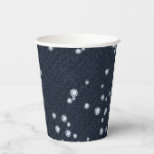 Denim & Diamonds Chic Elegant Birthday Party Papieren Bekers (Achterkant)