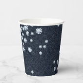 Denim & Diamonds Chic Elegant Birthday Party Papieren Bekers (Links)