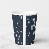 Denim & Diamonds Chic Elegant Birthday Party Papieren Bekers (Rechts)