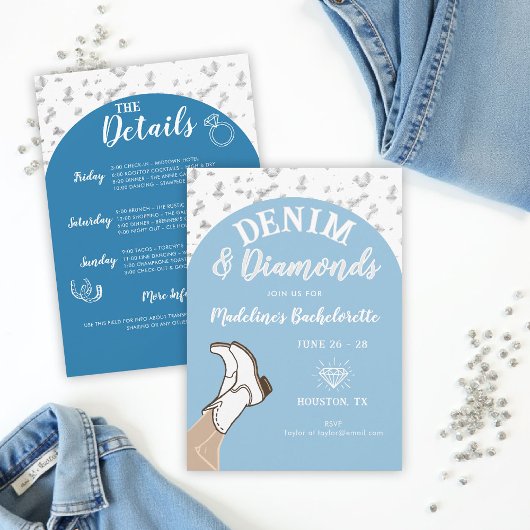 Denim Diamonds Cowgirl Arch Bachelorette Route Kaart