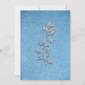 Denim Diamonds Cowgirl Bling Jeans Birthday Party Kaart (Achterkant)