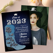 Denim Diamonds Cowgirl Boot Photo Graduparty