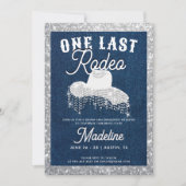 Denim Diamonds Cowgirl Laatste Rodeo Bachelorette Kaart (Voorkant)