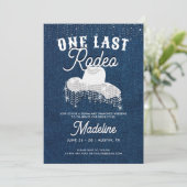 Denim Diamonds Cowgirl Pet Laatste Rodeo Bachelore Kaart (Staand voorkant)