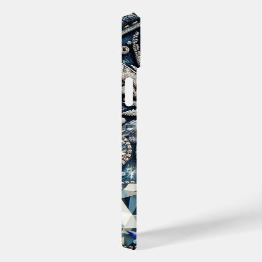 Denim & Diamonds Edelsteen Bling Jean Case-Mate iPhone Case (Achterkant / Rechts)