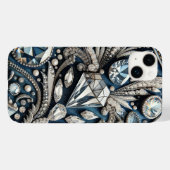 Denim & Diamonds Edelsteen Bling Jean Case-Mate iPhone Case (Achterkant (horizontaal))