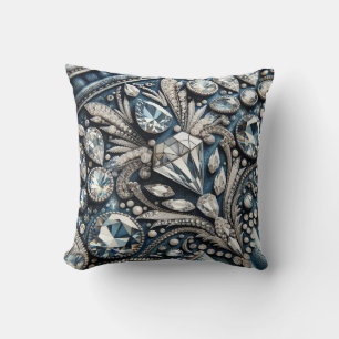 Denim & Diamonds Edelsteen Spijkerbroek Verjaardag Kussen