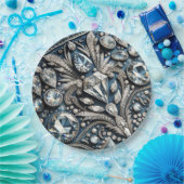 Denim & Diamonds Edelsteen Spijkerbroek Verjaardag Papieren Bordje (Feest)