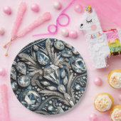 Denim & Diamonds Edelsteen Spijkerbroek Verjaardag Papieren Bordje (Feest)