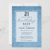  Denim Diamonds Elegant 21e verjaardag Kaart (Voorkant)