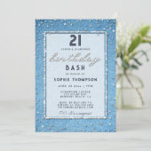  Denim Diamonds Elegant 21e verjaardag Kaart (Staand voorkant)