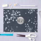 Denim Diamonds Gestrooide Bling Monogram Initiaal Tissuepapier (Craft)