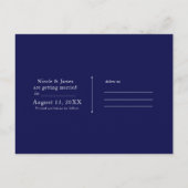 Denim & Diamonds Gestrooide Bling Save the Date Aankondigingskaart (Achterkant)