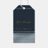 Denim & Diamonds Glam Bling Chic Elegant Favor Cadeaulabel (Voorkant)