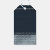 Denim & Diamonds Glam Bling Chic Elegant Favor Cadeaulabel (Achterkant)