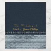 Denim & Diamonds Glam Bling Elegante Wijn Etikette Wijn Etiket (Enkel label)