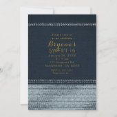 Denim & Diamonds Glam Bling Feest Uitnodigingen (Voorkant)