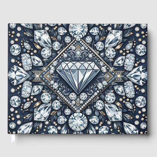 Denim & Diamonds Glam Bling Gastenboek (Voorkant)