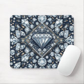 Denim & Diamonds Glam Bling Muismat (Met muis)