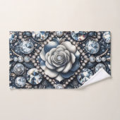 Denim & Diamonds Glam Bling Roos Juwelen Bad Handdoek (Handdoek)
