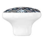 Denim & Diamonds Glam Bling Roos Juwelen Keramische Knop (Zijkant)