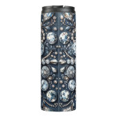 Denim & Diamonds Glam Bling Roos Juwelen Thermosbeker (Achterkant)