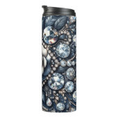 Denim & Diamonds Glam Bling Roos Juwelen Thermosbeker (Geroteerd rechts)