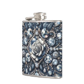 Denim & Diamonds Glam Bling Roze Juwelen Heupfles (Links)