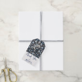 Denim & Diamonds Glam Bling Roze Verjaardagsfeest Cadeaulabel (Met Touw)