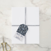 Denim & Diamonds Glam Bling Roze Verjaardagsfeestj Cadeaulabel (Met Touw)