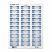 Denim & Diamonds Glam Gestrooide Bling Uitnodiging Etiket (Full Sheet)