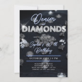 Denim Diamonds Glam Glow Classy 30e verjaardag Kaart (Voorkant)