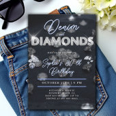 Denim Diamonds Glam Glow Classy 30e verjaardag Kaart
