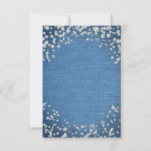 Denim & Diamonds Glam Scattered Bling Table Number Kaart (Achterkant)