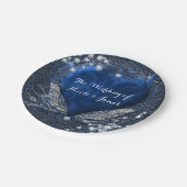 Denim & Diamonds Glam Verjaardagsfeest Papieren Bordje (Gekanteld)