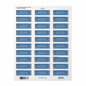 Denim & Diamonds Glam verstrooide Bling uitnodigin Etiket (Full Sheet)