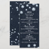 Denim & Diamonds Glamour Chic Event Menukaart (Voorkant / Achterkant)