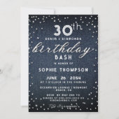 Denim Diamonds Glitter Any Age Chic Birthday Party Kaart (Voorkant)