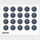 Denim Diamonds Glitter Birthday Party Hartelijk da Ronde Sticker (Vel)